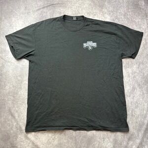 Loser Machine Company Mens 2XL Black Graphic Eagle T-Shirt Chrome Logo Short